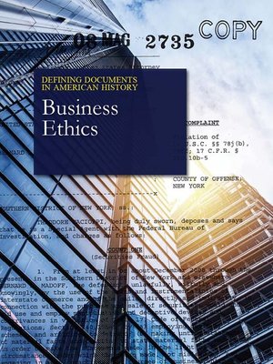 cover image of Defining Documents: Business Ethics